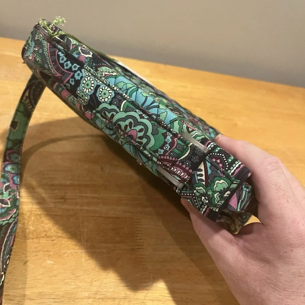 Vera Bradley Blue Rhapsody Julia Bag Turn Lock Top Handle Square NWT Paisley‎